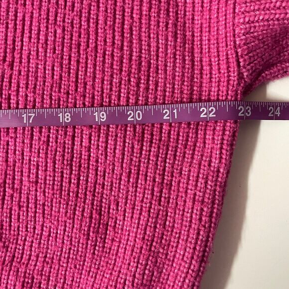 Rachel Zoe Hot Pink Knit Mock Neck Sweater GUC Size M - Picture 6 of 12